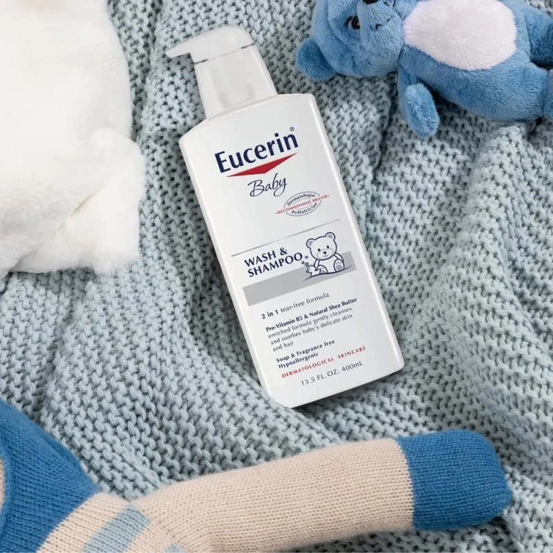 Champú Y Gel De Baño Eucerin Para Bebés, 13.5 Onzas