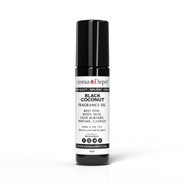 Black Coconut Fragrance Oil 10ml / 0.33 fl oz. Perfume Skin Oil, Scented Oil, is Great for Candles, Bath Bombs, Body Butters, Creams & Lotions. Few Drops in The Diffuser, Burners, or Warmers.