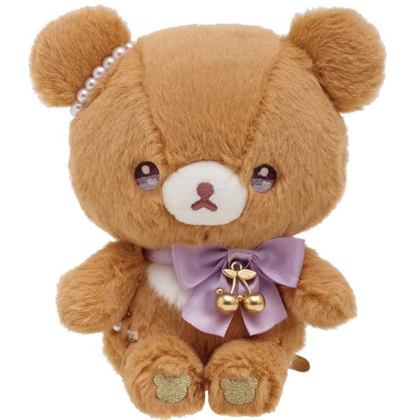 Rilakkuma MF70801 Korikog&#39;s Jewel Cherry Plush Toy, Chiroi Bear
