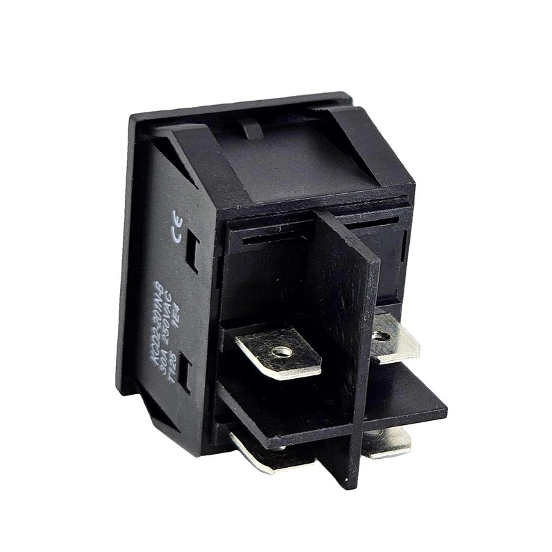 Rocker Switch Blue with Waterproof Cover, 30 A 250 ~