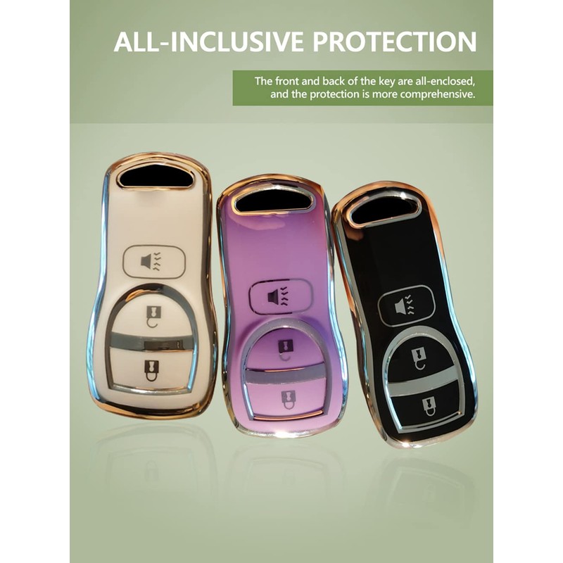 TECART Soft TPU Key Fob Fit for Nissan Armada Frontier