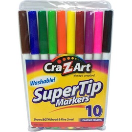Cra-Z-art Classic Washable Super Tip Markers, 10 Count (10020)