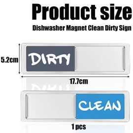 QZKJQDD Clean/Dirty Sliding Sign, Clean Dirty Dishwasher Sign, Clean Dishwasher Magnet, Suitable for Magnetic Signs, Dishwashers, Kitchen Accessories, Dishwasher, Kitchen