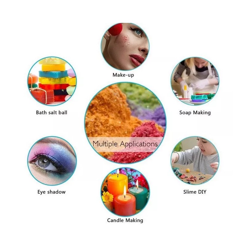 Launers Mica Natural Mineral Pigmento En Polvo Color 10 G/frasco