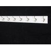 White Wall Mounted Coat Rack with Satin Nickel Hooks 4.5"