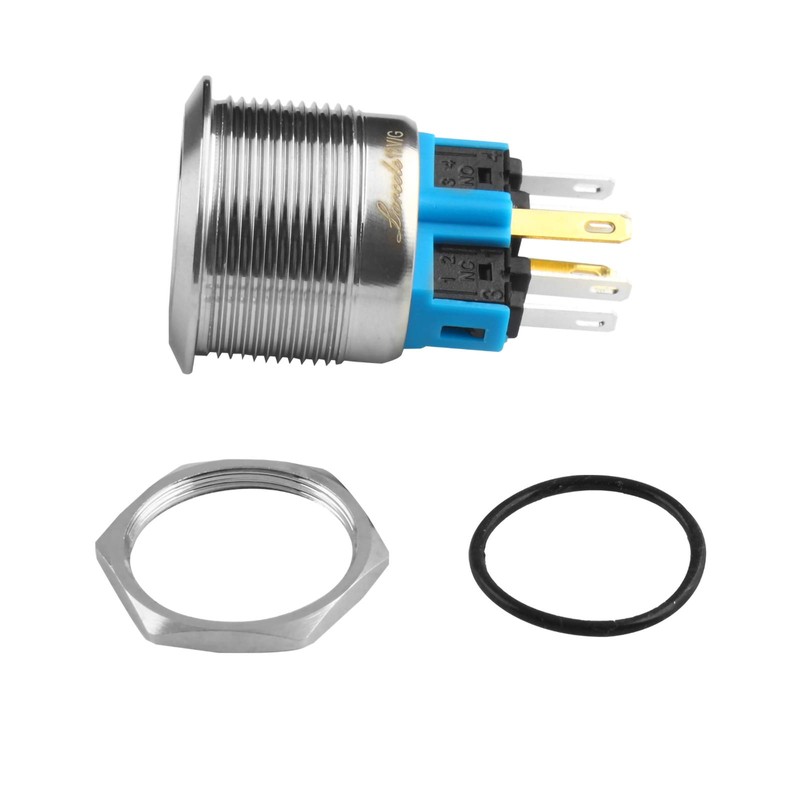 Larcele 22 mm Waterproof Pressure Switch with 12 V Indicator