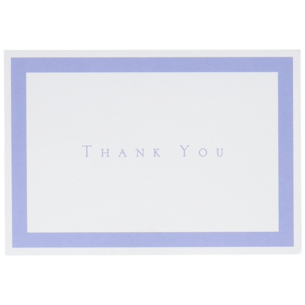 Great Papers! Periwinkle Thank You Note Cards with Envelopes, 4.875"x3.375", 50 Count (1470655)