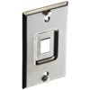 Leviton QuickPort Telephone Wall Jack, Stainless Steel, Recessed Port, 4108W-1SP