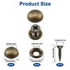 ZIUZI Brass Decorative Screws with Caps, 8 Pack Antique Bronze