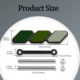 TRD Grille Decor Badge, Tri-Color Grille Badge Emblem Decoration Accessories Car Truck Label Fit for Tacoma 4Runner Tundra Sequoia Rav4 Highlander (Green)