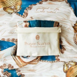 Prayer Scarves Faithfulness Bible Verse Prayer Shawl - Large, Lightweight Scarf, Christian Gifts for Women - With or Without Bag: Scarf + Canvas Bag