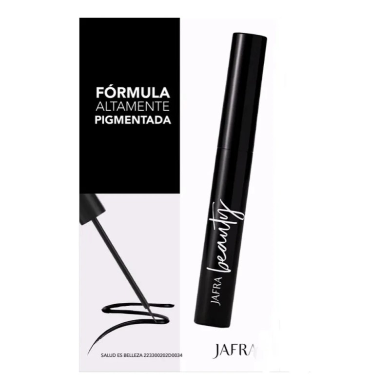 Delineador Liquido Para Ojos Jafra Tono Black Negro Mate