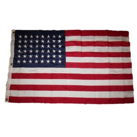 AES 3x5 Embroidered Sewn American 48 Star Linear 600D Nylon Flag 3'x5'