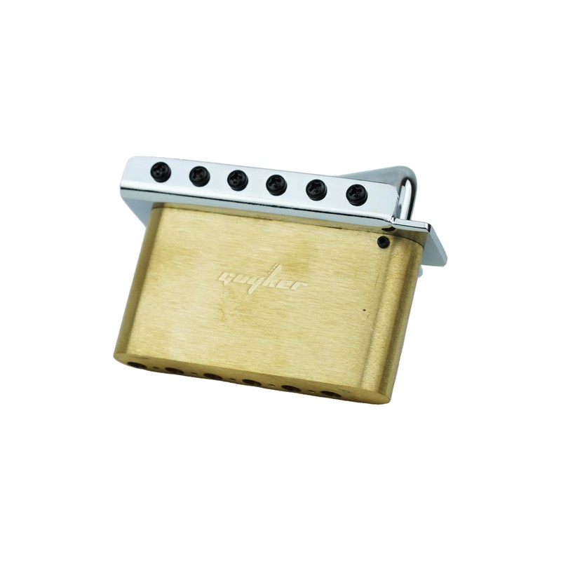 Guyker Guitar Tremolo Bridge with Brass Roller Saddle String Space