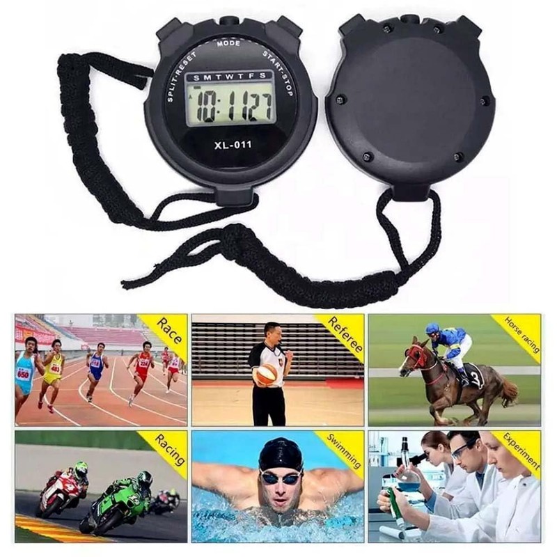 Digital Sports Stopwatch Timer Lap Large Display Interval Training Digital