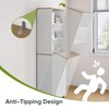 Smart FENDEE 66" Tall White Bookcase with Storage Cabinet, Wooden