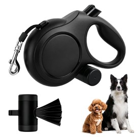 Correa Retráctil para Perros de 8 m, Correa Ajustable Antienredos 360°, Mango Ergonómico, para Perros Pequeños, Medianos y Grandes hasta 50 kg, con Di