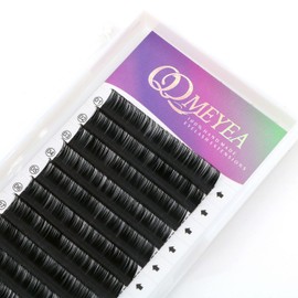 QDMEYEA Eyelash Extensions Supplies 0.05 C Curl Classic Volume Lash Extensions Single Lashes 16mm Length Individual Eyelashes Extension False Mink Silk Lashes Professional Salon Use (16mm, 0.05 C Curl)