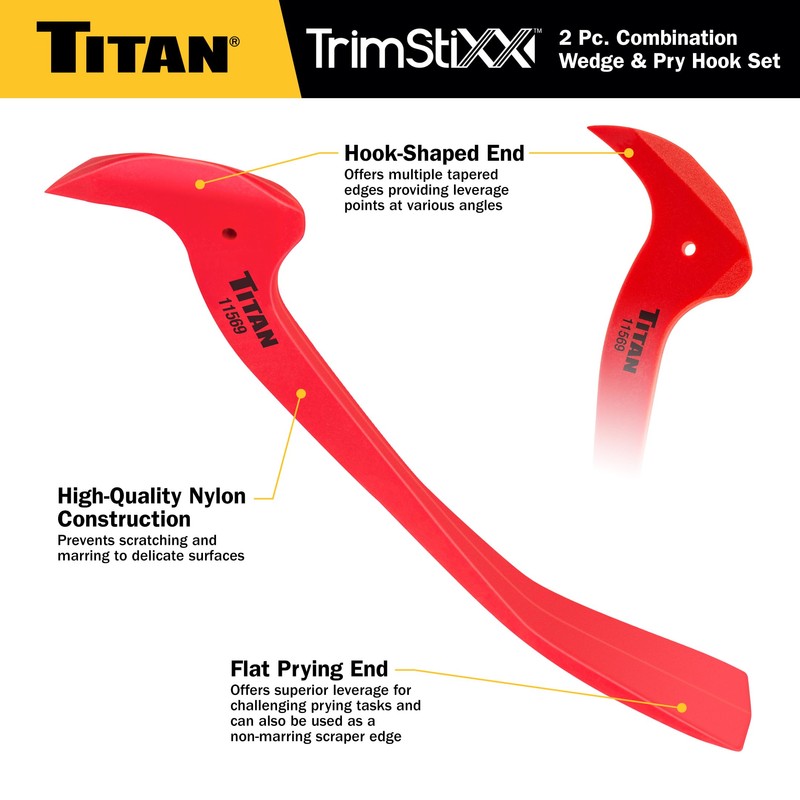 Titan 11568 2-Piece Combination Wedge and Pry Hook Set