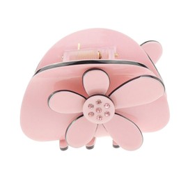 Women Girls Wave Jaw Clip Octopus Clamp Grip Bridal Wedding Party School Everyday Styling Tool Fine Thin Hair Accessories Butterfly Claw Small 6cm Roses Daisy Floral Flowers (Big All Pink)