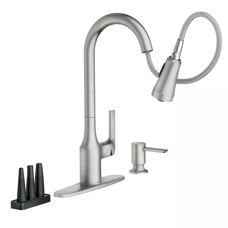 Moen Milton Single-Handle Pull Down Sprayer Kitchen Faucet with Reflex