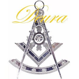 Past Master Masonic Collar DELUXE RHINESTONE BLUE Backing SILVER JEWEL Package