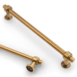 Asidrama 10 Pack 10 Inch(254mm) Antique Brass Kitchen Cabinet Handles, Cabinet Pulls Kitchen Cabinet Hardware for Cupboard Drawer Pulls