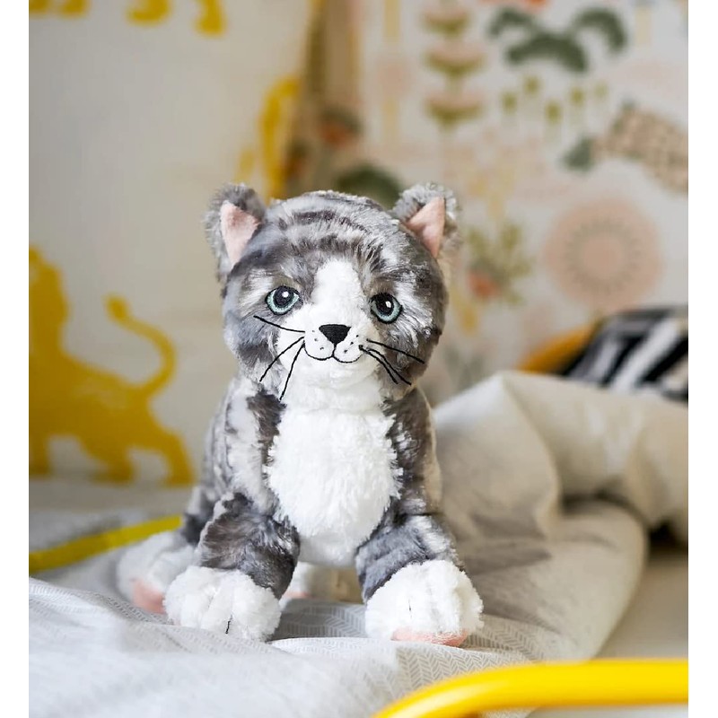 LillePlutt Grey White Cat Plush Toy