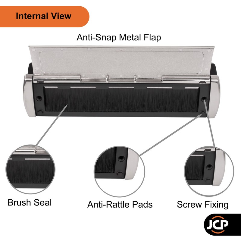 JCP 12" Inch Letter Box, Heavy Duty GreenteQ Sprung Letterbox