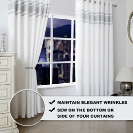 6.5Yard Curtain Weight Rope, Drapery Weights Tape, Heavy Drapery Weights for Outdoor Indoor Tulle Fabrics, Weighted Lead Rope Increase Curtain Weight, DIY Length Curtain Accessories