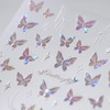5D Embossed Butterfly Nail Stickers - 1 Pcs Shell Light