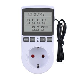 Thermostat Socket Temperature Controller Temperature Switch Socket Thermostat: 230 V Thermostat Socket with Sensor, Heating Cooling Temperature Switch for Greenhouses, Aquariums, Heating, Cooling