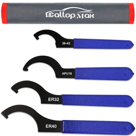 4Pcs Universal Coilover Spanner Wrench Set, Shock Wrench Adjustable Spanners for Most Car and Motorcycle Coil Over Shock Adjustments