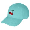 JPAK Cherries Vintage Dad Hat Frayed Embroidered Cap Fruit Mint