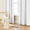 SHINELAND Pure White Blackout Curtains 86 Inches Long 2 Panels,Room