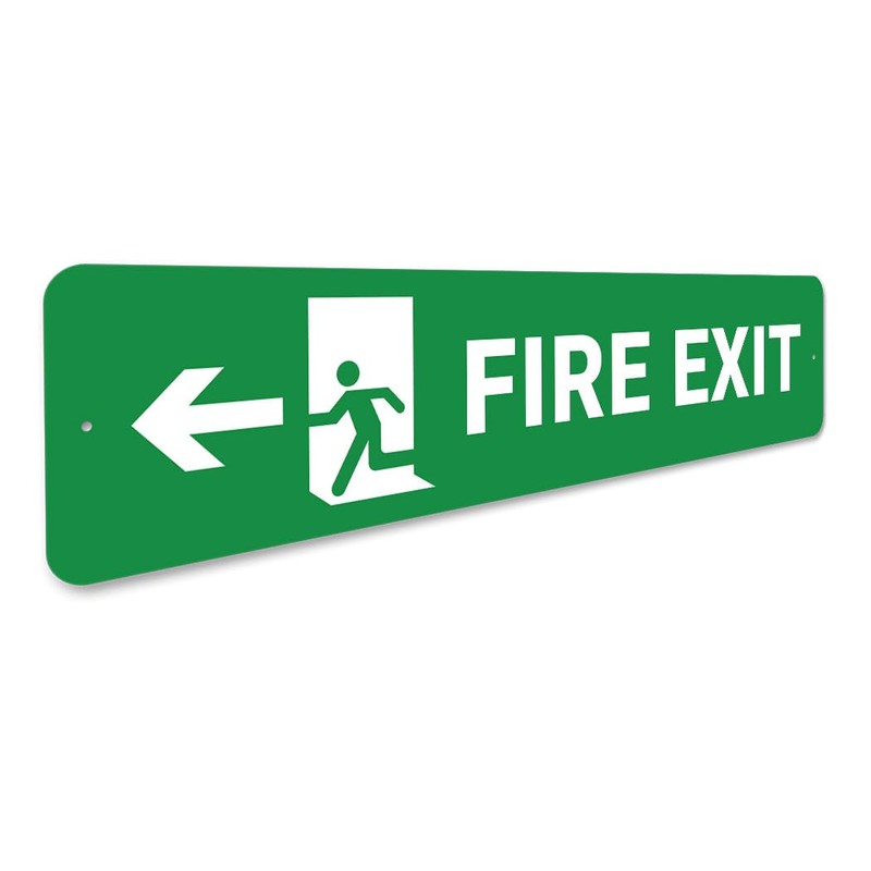 Fire Exit Sign - 6 x 24