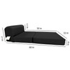 Amfuton Black Sleeper Chair Folding Foam Beds, Sleepover Convertible Sofa
