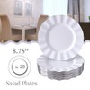 Silver Spoons Fancy Appetizer Plates | 20 pc | Heavy