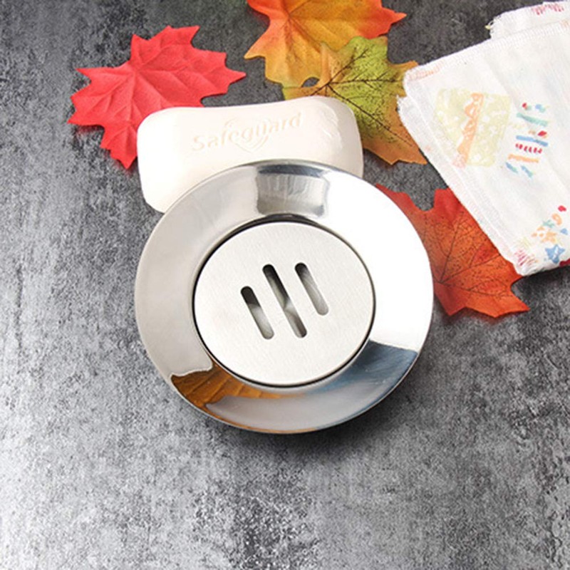 BESPORTBLE Round Soap Dish Stainless Steel Soap Holder Bathroom Shower