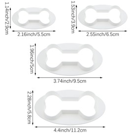 8 Pcs Dog Bone Cookie Cutters Dog Treats Cookie Cutter Bone Shape Cookie Cutters Homemade Dog Biscuit Treats Cutters for Dog Cat Homemade Treats