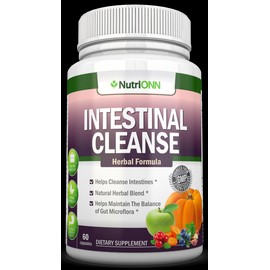 NutriONN INTESTINAL CLEANSE - All Natural Herbal Formula - Full 10-Day Detox Program