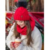 VIVISENCE 7014 Women's Bobble Hat Winter Warm Thick Patterned Made
