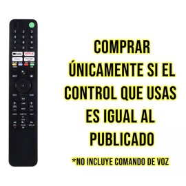Control Remoto Compatible Con Sony Rmf-tx520u Smart Tv