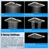 Hibbent cUPC Certified High Pressure 13'' Dual Shower Head Combo