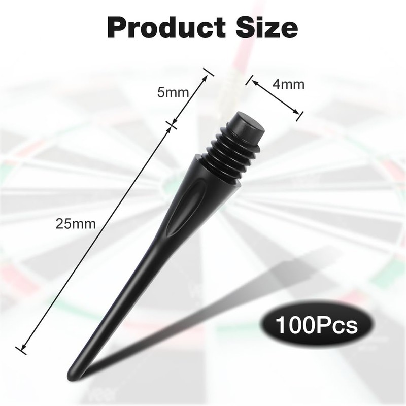 flintronic Plastic Dart Tips, 100 PCS Dart Tip Replacement Tips,
