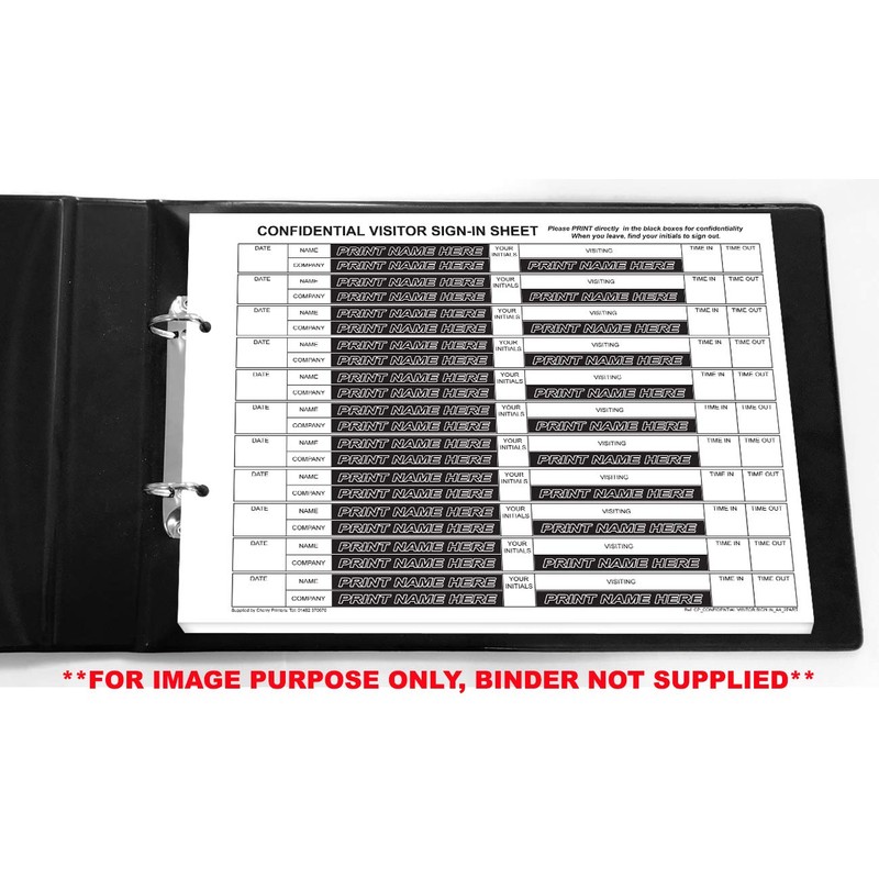 Cherry NCR Confidential Visitor Sign in NCR Duplicate Refill Pack