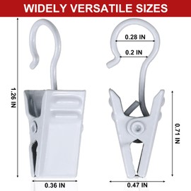 Gisafai Christmas Shingles Light Clips Asphalt Roof Light Clips Mini Gutters Hooks for Hanging Christmas Outdoor Decoration, Electroplated Iron(White,50 Pcs)