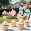 12 Pcs Ice Cream Cupcake Topper Glitter Cupcake Decoration Summer