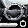 100PCS Disposable Steering Wheel Covers,Disposable Steering Wheel Protector with Elastic