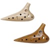 Kikutani 12 Hole Bamboo Ocarina Wood Alto C with Pouch